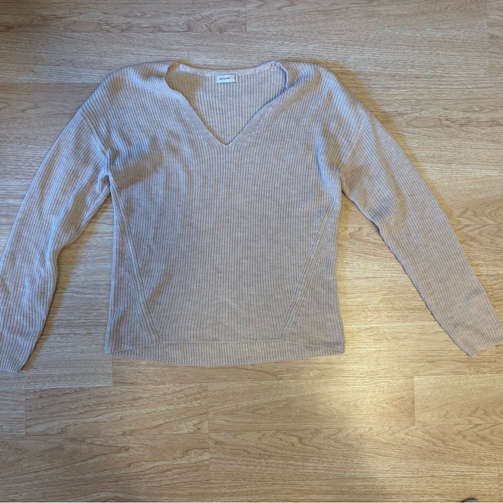 Gentle Fawn Beige V-Neck Sweater